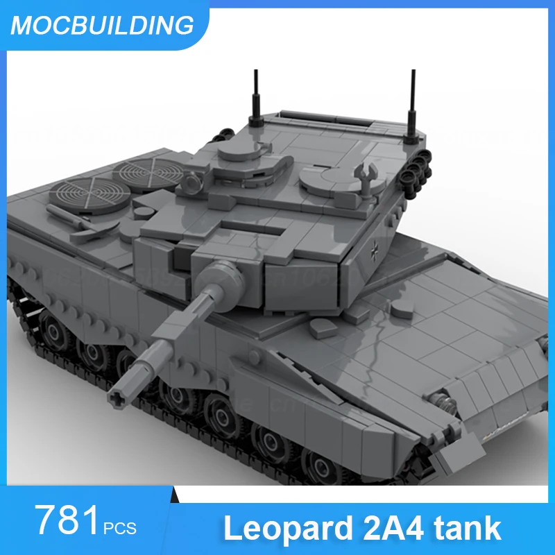 Строительные блоки MOC леопард бак 2A4 Масштаб 1:35 Стандартные военная развивающая
