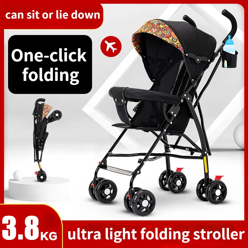 New 3.9KG Ultra Light Baby Stroller Wagon Folding Pushchair Lightweight Pram Travel Baby Carriage Infant Trolley for Newborn