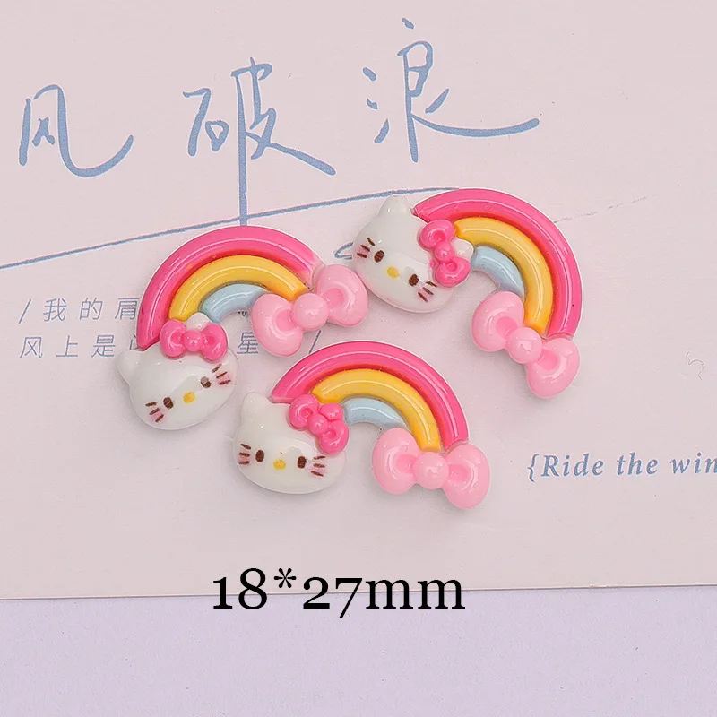 

10 шт. новый мини Kawaii мультфильм животных Радуга котенок серия смола альбом для вырезок ювелирные изделия «сделай сам» детский подарок шпилька аксессуары A5