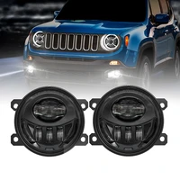 2 pieces black led fog light driving lamp for jeep renegade 2015 2016 2017 2018 27w car front bumper light