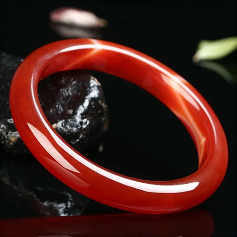 

Hot selling natural hand-carve jade red Onyx 54-66mmBaranglet -bracelet fashion accessories Men Women Luck Gifts