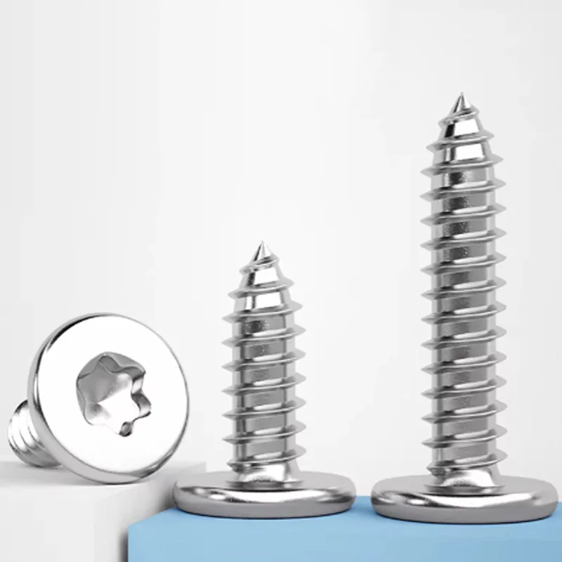 Фото M2 M2.3 M2.6 M3 M4 M5 Ультратонкий шестилопастной Torx с плоской головкой из нержавеющей стали 304, саморез по дереву, длина 4 мм/5 мм/6 мм/8 мм-40 мм №1