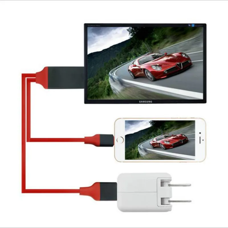 2 м USB Освещение HDMI-совместимый HDTV AV кабель адаптер для iPhone 6 6S 7 8 Plus X XR XS 11 Pro Max