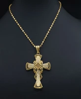 cross pendant chain for women men 18k yellow gold filled crucifix fashion jewelry gift classic accessories