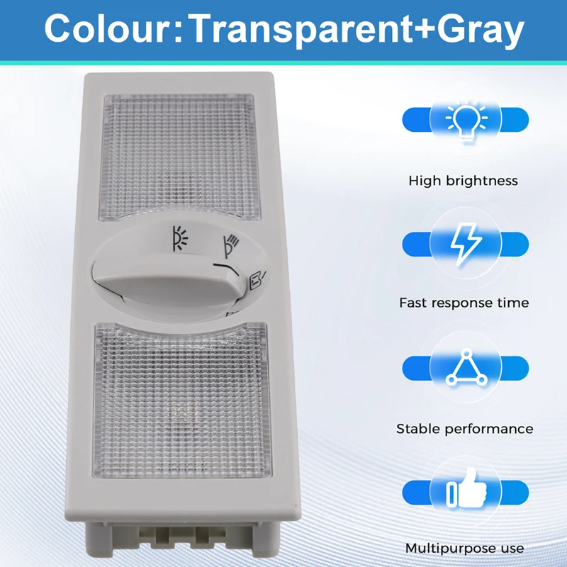 6Q 0947291 Серый купольный переключатель лампы для чтения VW Polo 9N 2002-2010 Fox EU Altea Leon Toledo