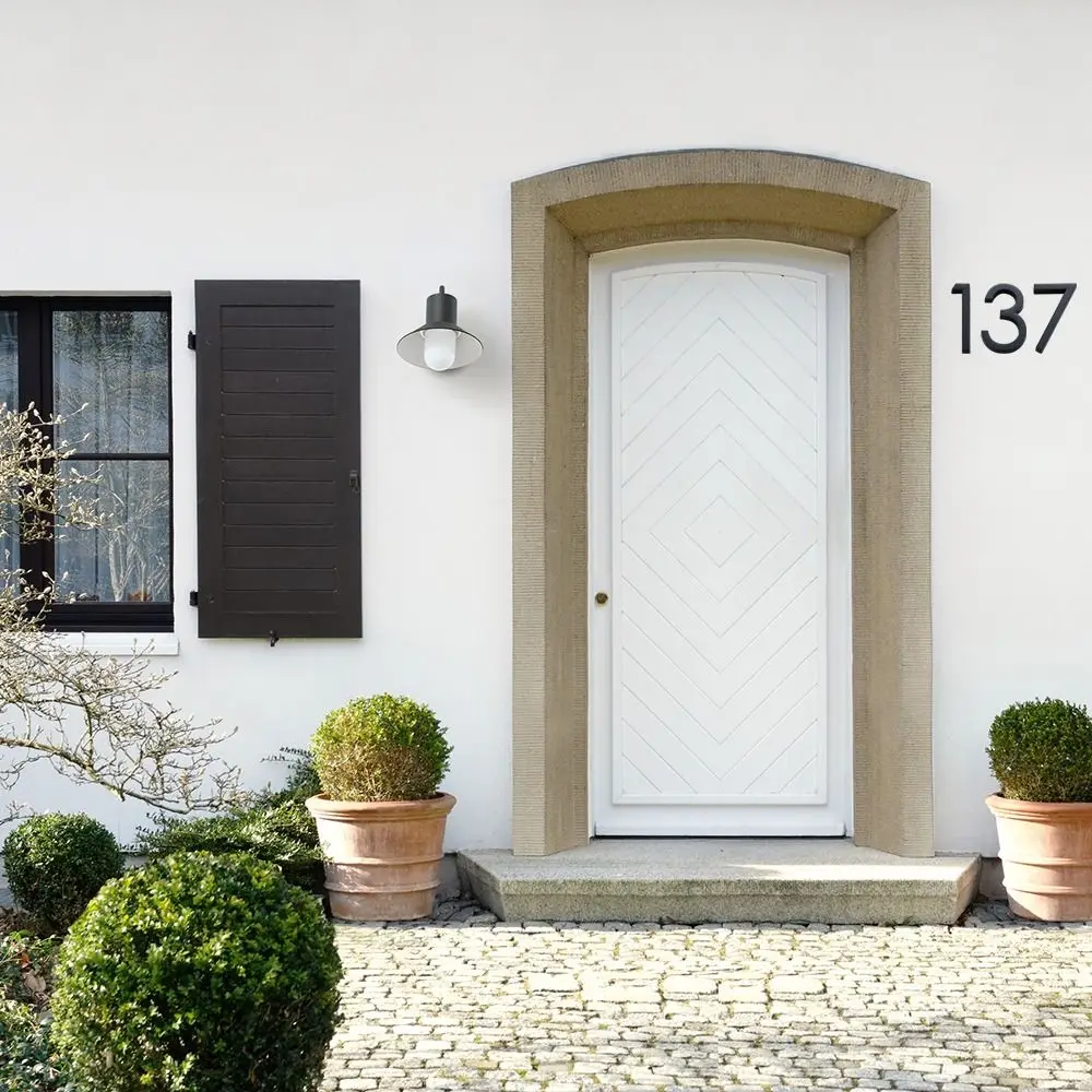 4-дюймовый/10 см 3D Черный ABS акриловый для домашнего почтового ящика Адрес отеля