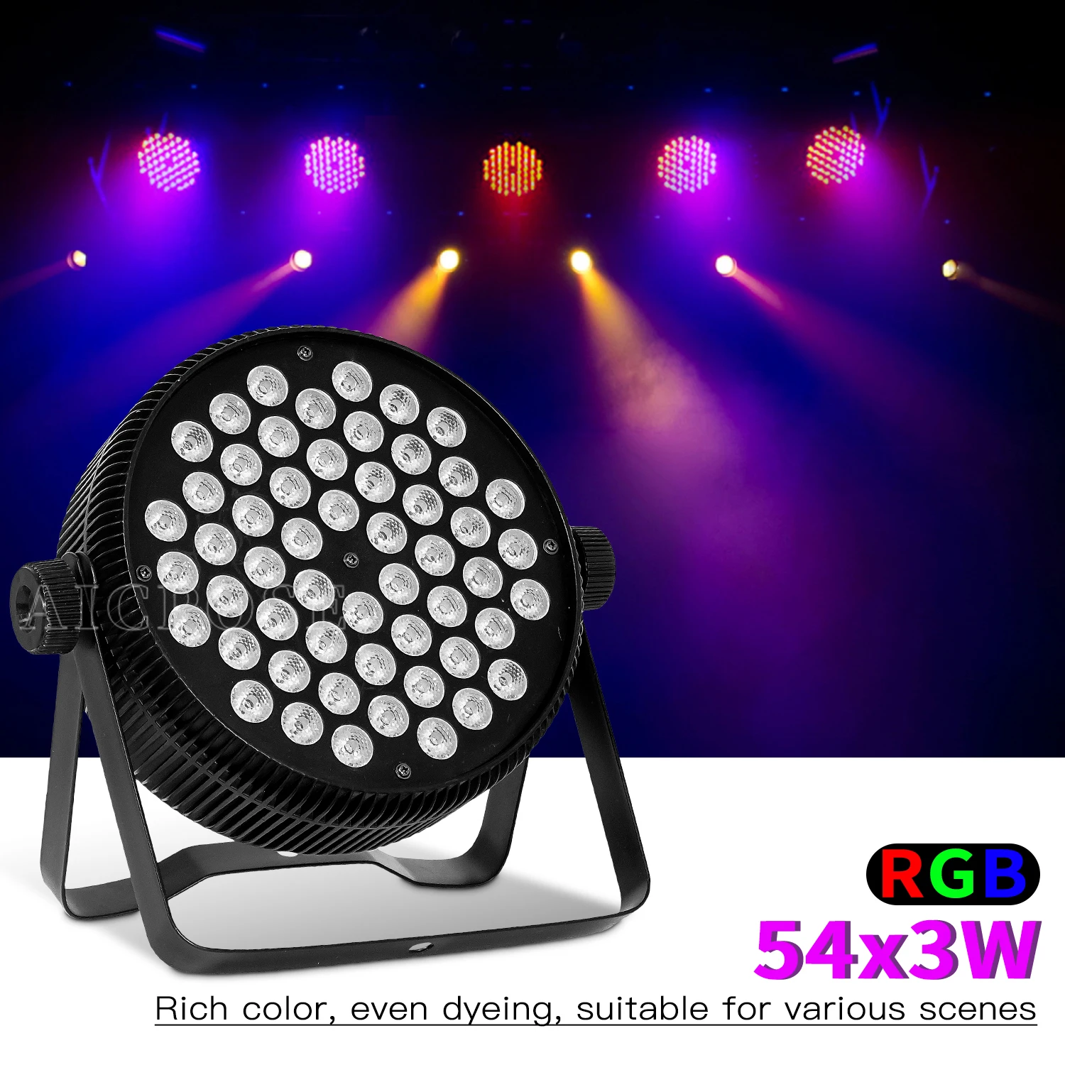 DMX512 управление 54x3W RGB 3 в 1 светодиодный Par Светильник DJ оборудование для дискотеки