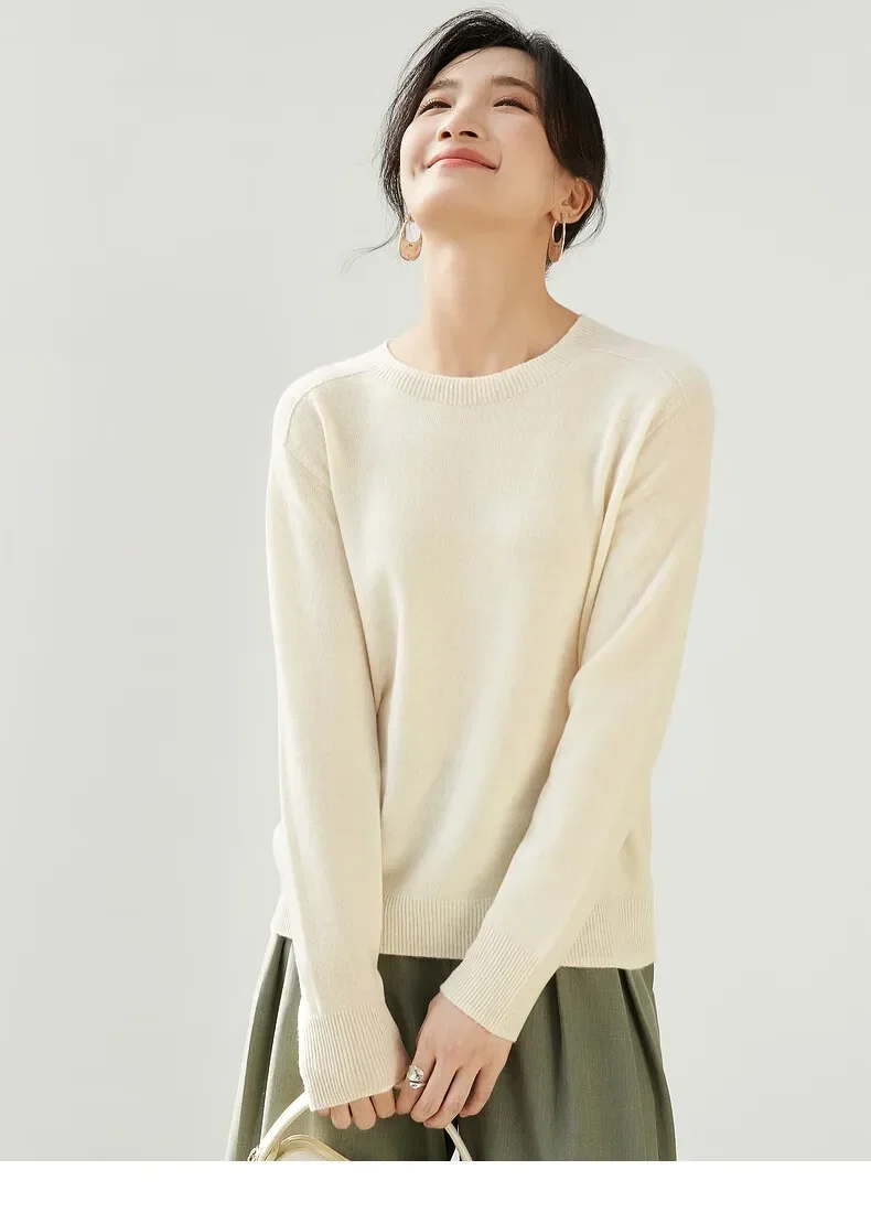 SENTUBILA пуловеры из 100% шерсти женские осенне-зимние 2023 повседневный свободный