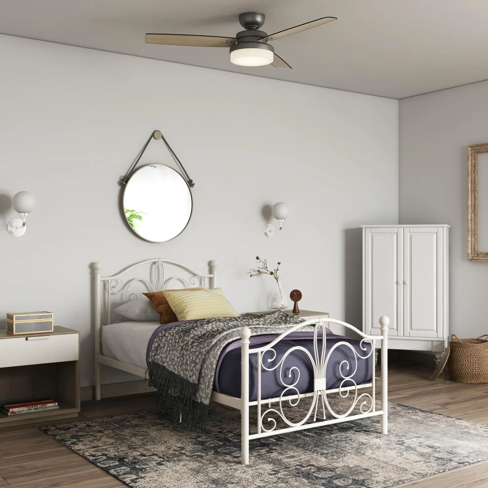 

Bombay Metal Platform Bed, Twin, White Metal Platform Bed Frame