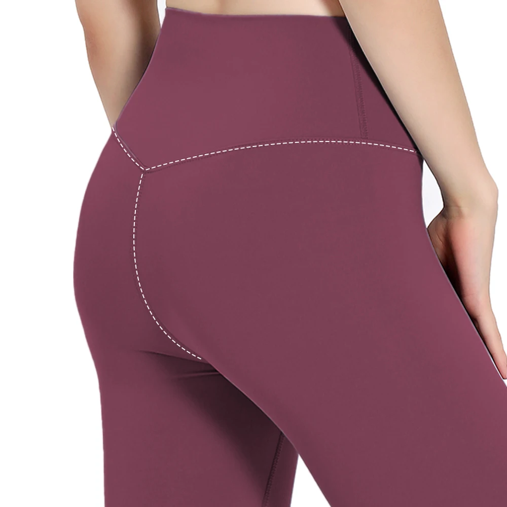 Yoga Peached Pants No Front Seam Leggings Sports Workout Push Up Tights for Women Clothing Sportswear Woman Gym Running Leggins