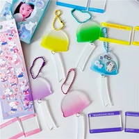 colour wind chime boarding pass lanyard keychain toy creative diy ornament backpack decorative pendant transparent acrylic