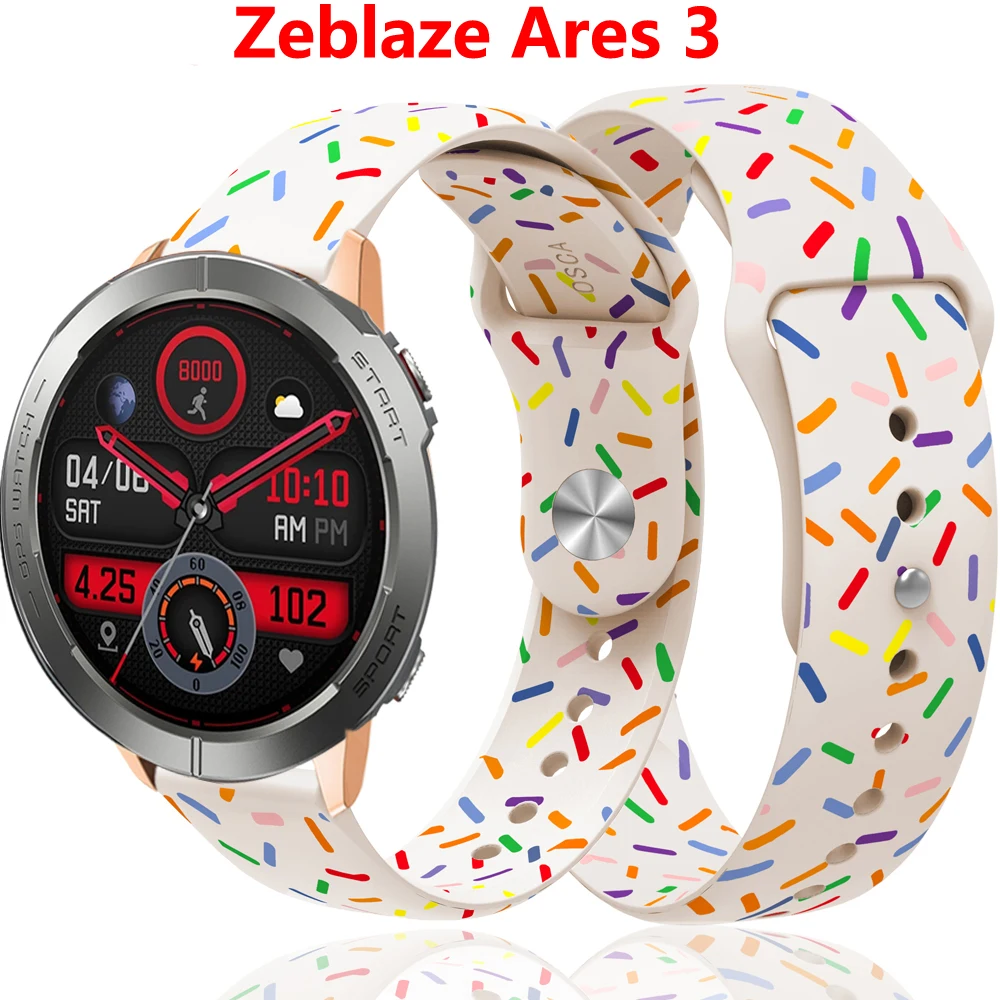 

Ремешок силиконовый для часов Zeblaze Ares 3 Stratos 3 2, 22 мм