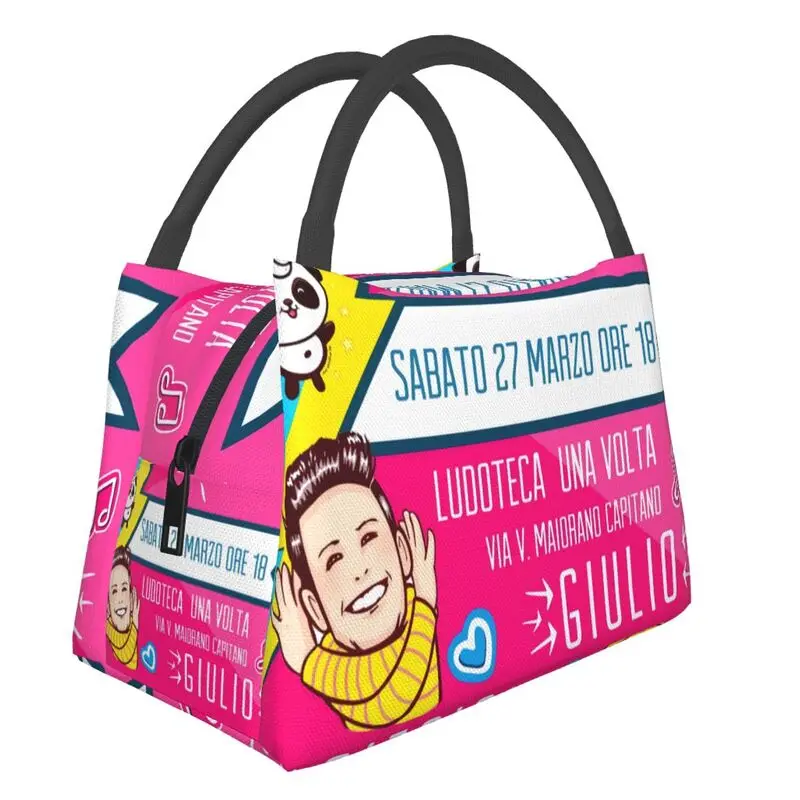 

Me Contro Te Insulated Lunch Tote Bag for Women Music Song Mix Resuable Thermal Cooler Bento Box Outdoor Camping Travel