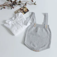2022 spring new baby boy baby girl baby fashion clothing onesie high waist overalls all match simple style teens