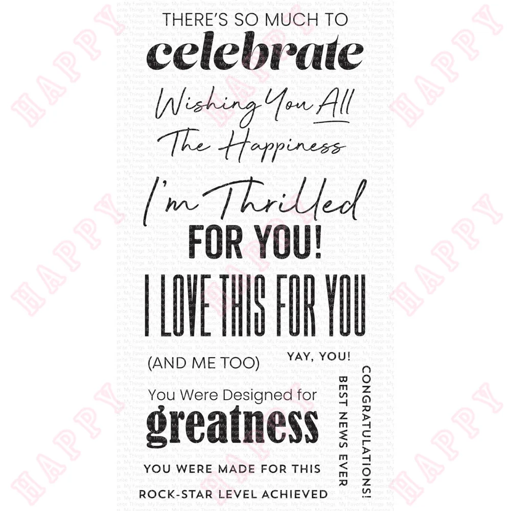 

New Spring Clear Stamps Thrilled For You Scrapbooking Diary Decoration Paper Craft Diy Handmade Embossing Greeting Card Template