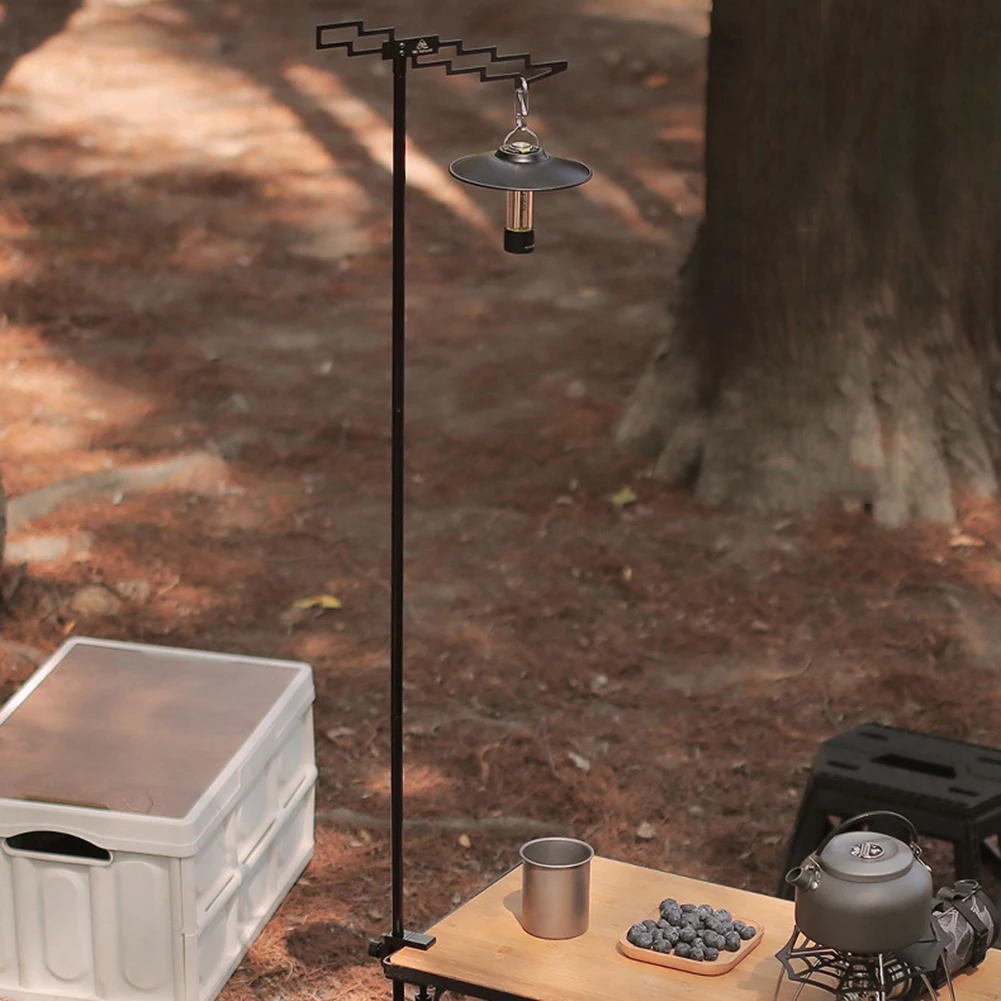 

Hanging Light Stand Holder Multi-purpose Lamp Support Holder Height Adjustable with Storage Bag Outdoor Accessories