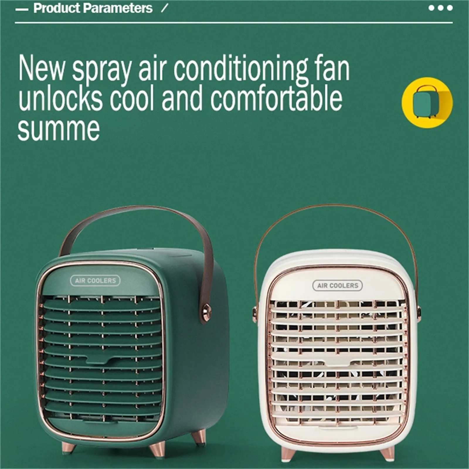 

Mini Air Conditioning Cooling Fan Multi-function Home Air Cooler Humidifier Usb Rechargeable 3 Speed Desktop Cooling Fan