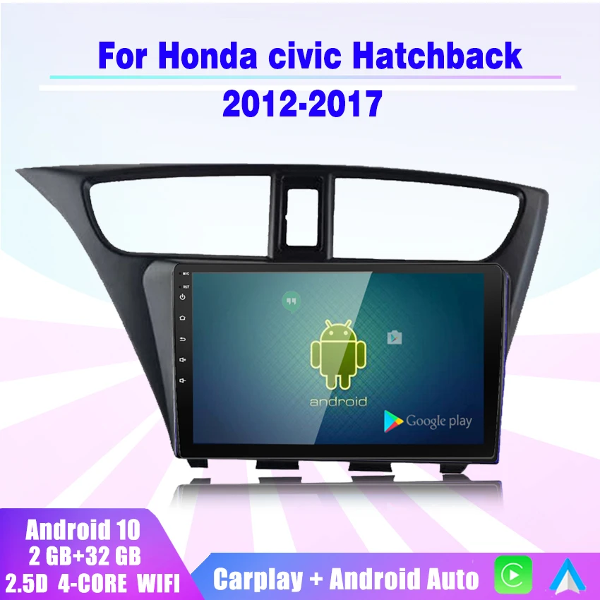 

Автомагнитола 2 din, 2 + 32 ГБ, мультимедийный проигрыватель android, автомагнитола carplay с GPS, bluetooth, радио для Honda CIVIC Hatchback 2012-2013