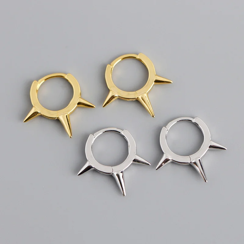 

New punk Earrings hip hop features S925 sterling silver earrings