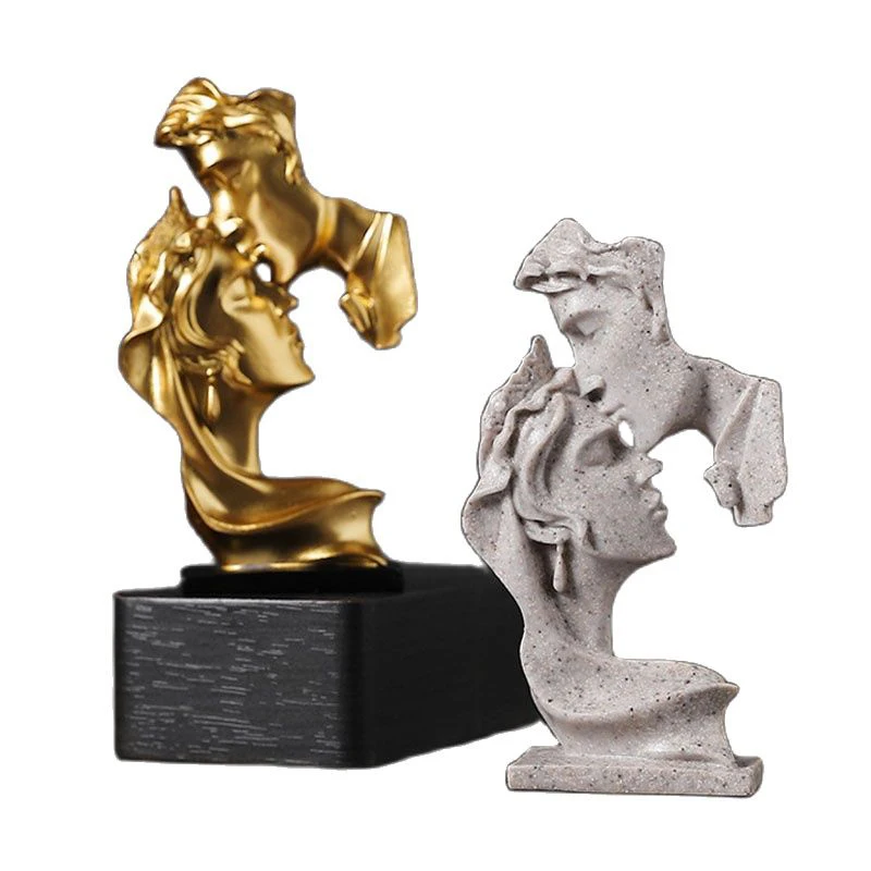 

Скандинавская Статуэтка для влюбленных пар, статуэтка из песчаника, миниатюрная модель, абстрактная фотография, украшение для дома, поделк...