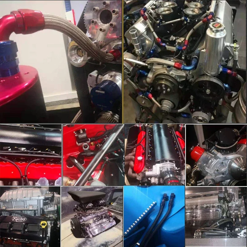 2X Универсальный черный красный AN4 AN6 AN8 AN10 AN12 прямой 45 90 180 градусов масло топливо