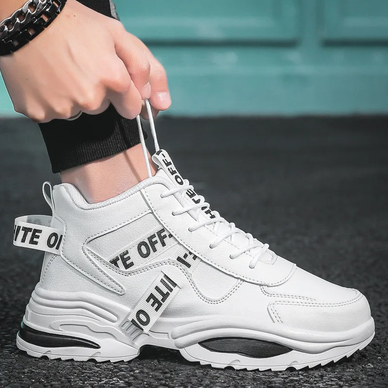 

Кроссовки мужские высокие, повседневная обувь, корейский стиль, студенческие кеды, обувь для папы, на весну/осень