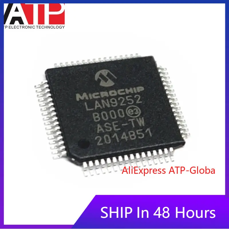 

ATP store 1-50PCS LAN9252/PT LAN9252 TQFP-64 Package QFN Ethernet Controller Interface Chip IC Brand New Original