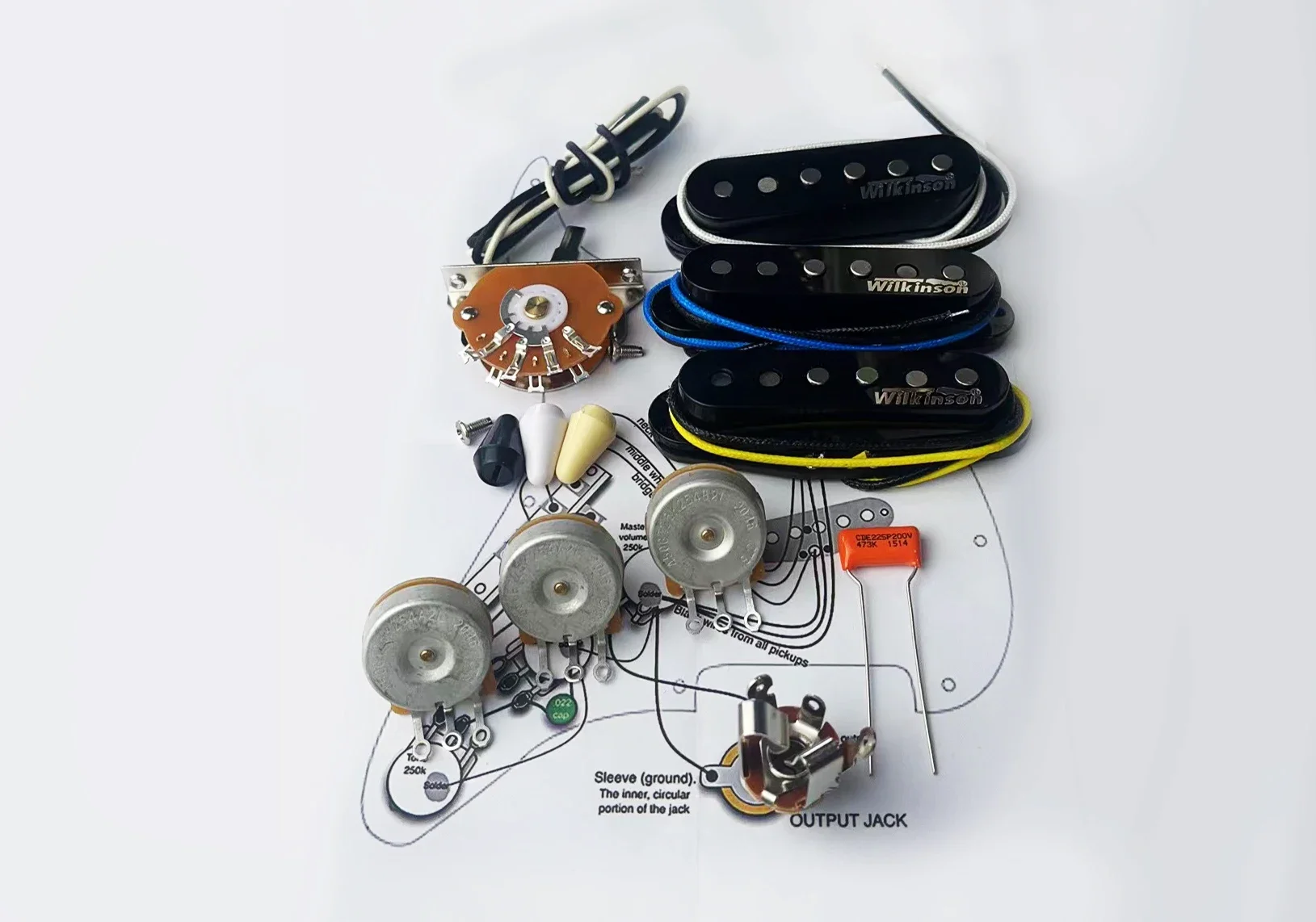 Wilkinson WVS 60's Alnico5 SSS с одной катушкой гитарные звукосниматели комплектом проводки