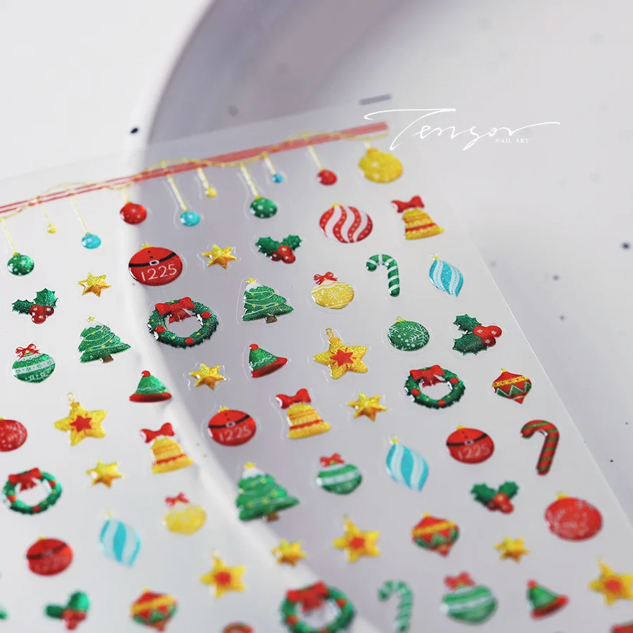 Зимние наклейки для ногтей PONYTREE