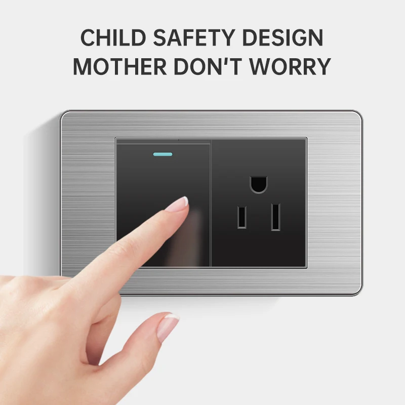 Настенный выключатель PSSRISE S18 US BR CA MX розетка USB TV TEL компьютерная Женская панель из