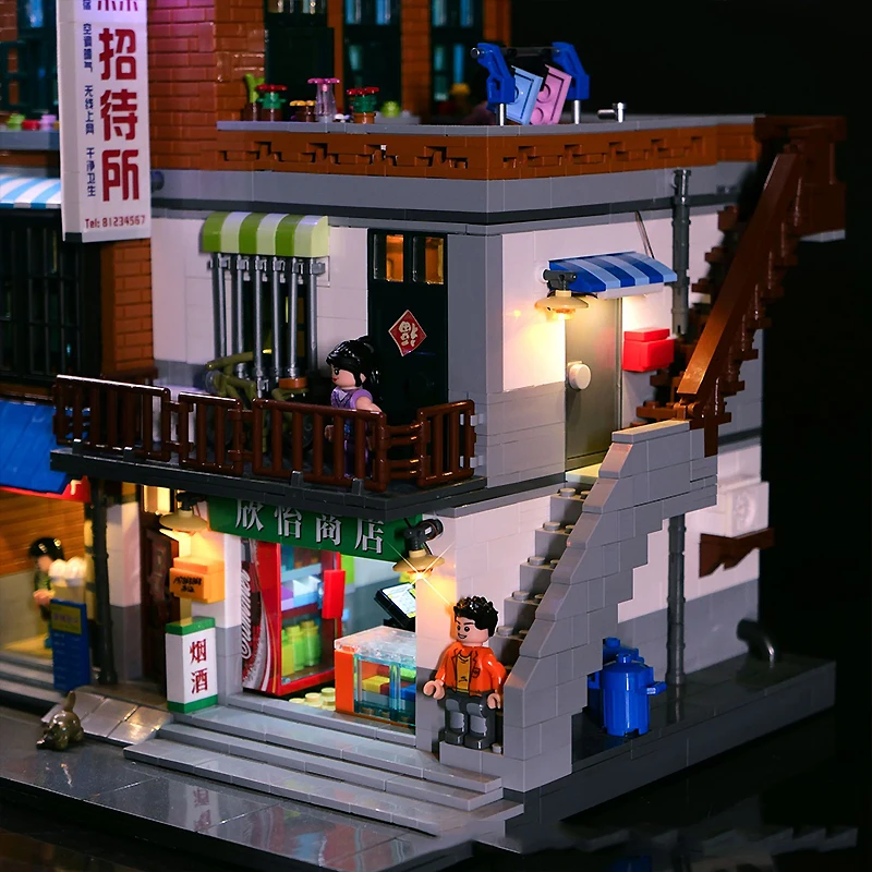 DIY радиоуправляемая лампочка для LEGO 01013 творческие города: городская деревня