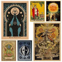 tarot card classic movie posters vintage room home bar cafe decor nordic home decor