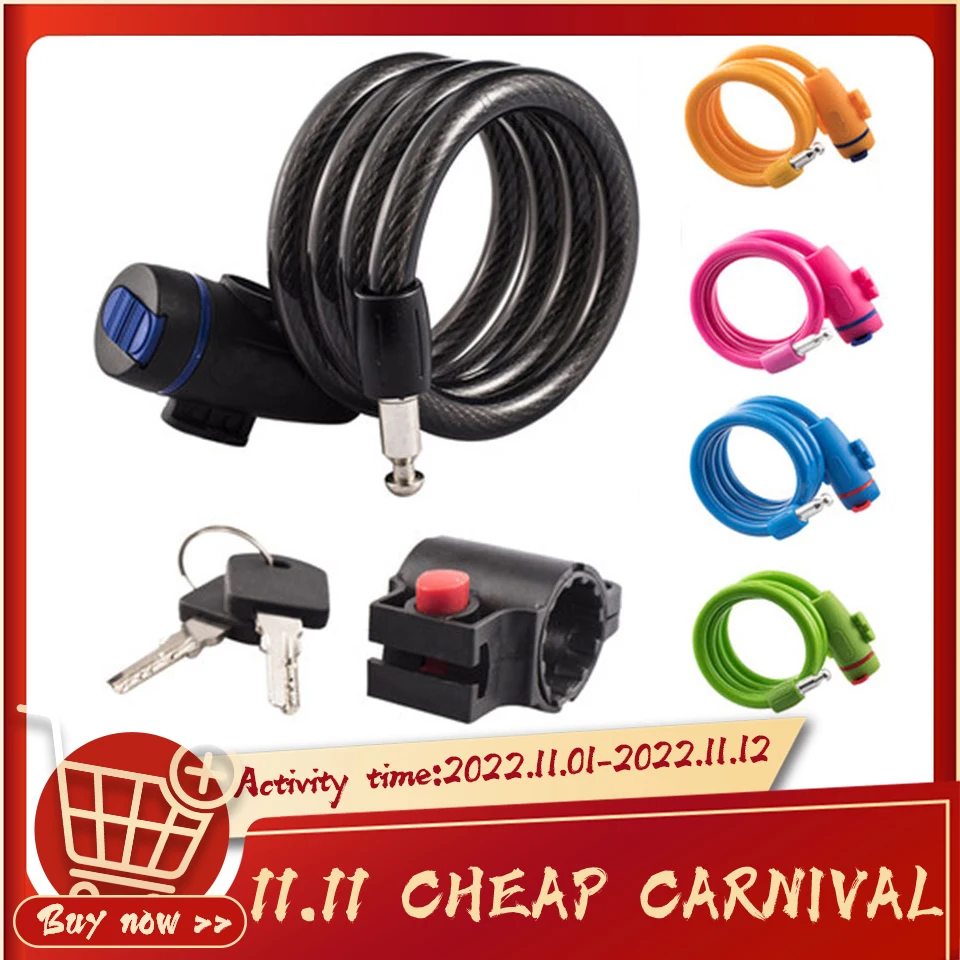 

Bike Lock With Keys Hamburg-Lock Alloy Anti-Theft Strong Security Bicycle Chain Lock Mount Bracket Bike Lock