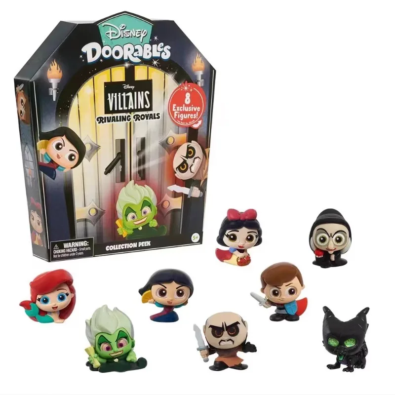 Фото Аниме-фигурки Disney Doorables: Злодейки со стеклянными глазами, кавайные куклы, игрушки-сюрпризы в закрытых коробках, коллекционные мультяшные модели, подарки для мальчиков и девочек №2