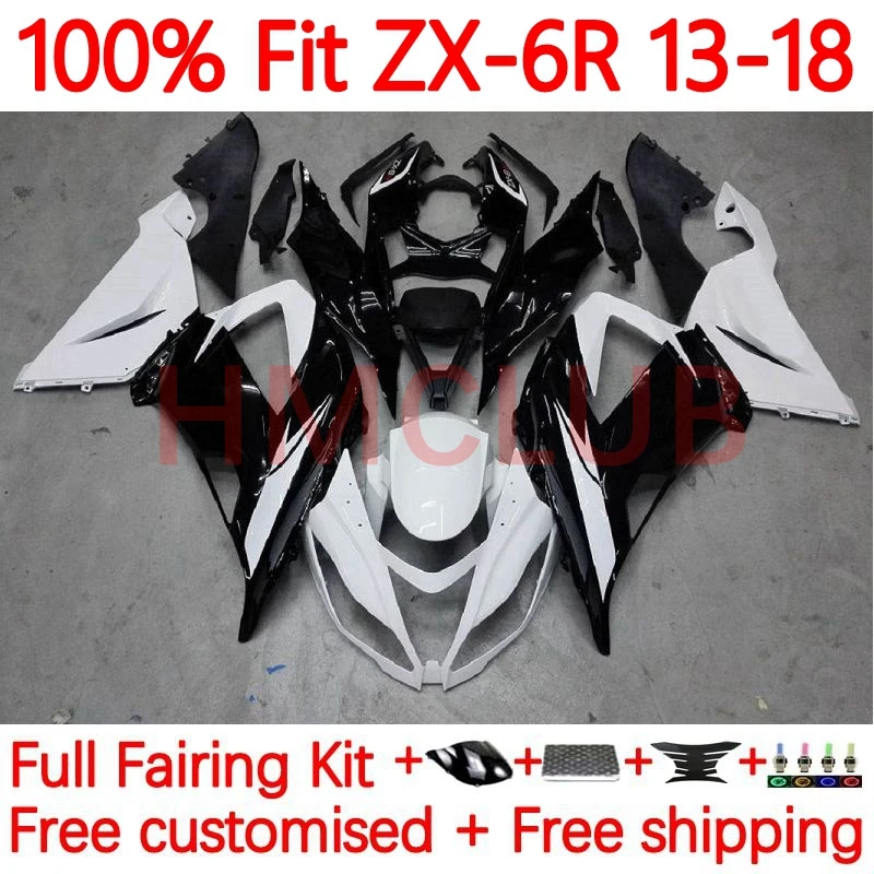 

Инъекция для KAWASAKI NINJA ZX-6R ZX636 белый глянцевый ZX 6R 636 ZX6R 2013 2014 2015 2016 2017 строительный 13 18 обтекатель 62No.20