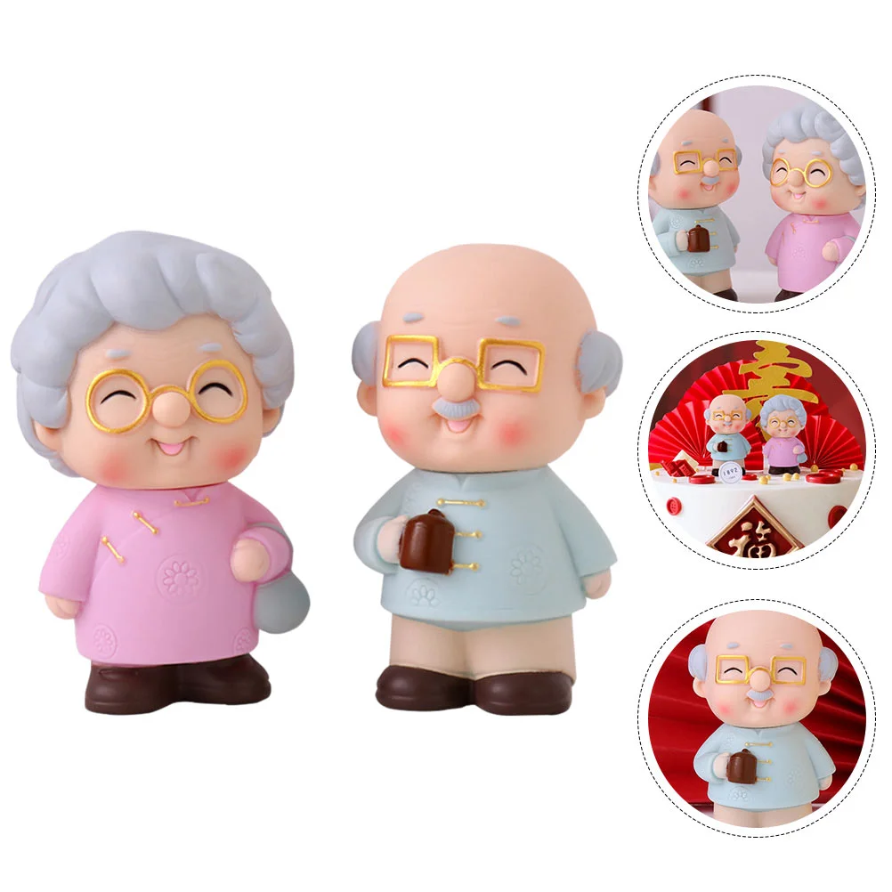 

Digital Dash Loving Couple Ornaments Cartoon Style Cake Decor DIY Dessert Adornment Collection 5X5CM Topper Vinyl Unique Elder