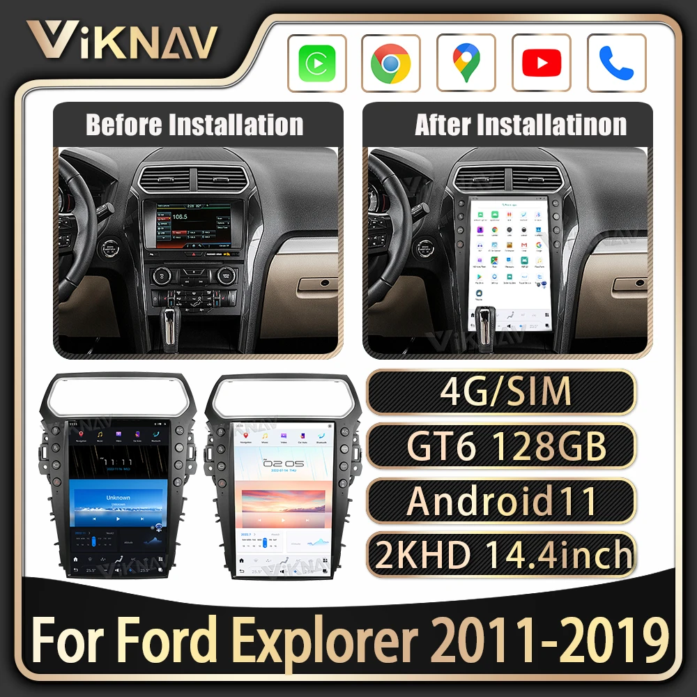 

Автомагнитола для Ford Explorer 2011-2019, мультимедиа, GPS-навигация, Android, стереопроигрыватель