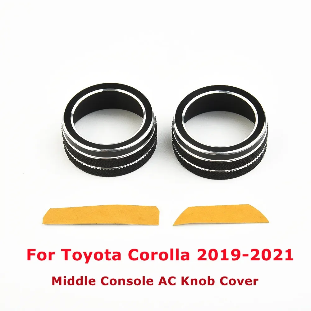 2 шт. для Toyota Corolla 2019-2021 черная алюминиевая средняя консоль ручка переменного тока