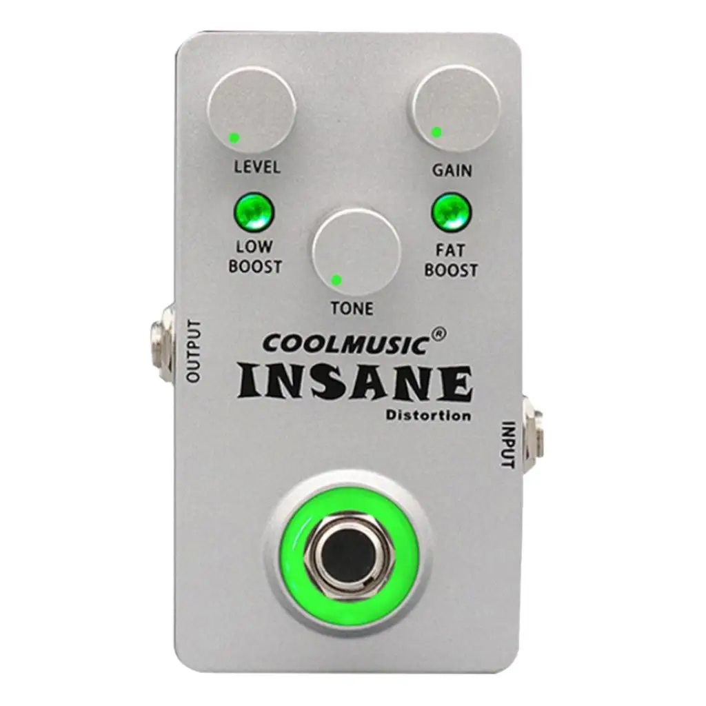 

Overdrive Guitar Distortion Pedal True Bypass 1/4in Audio Jack Guitar Parts