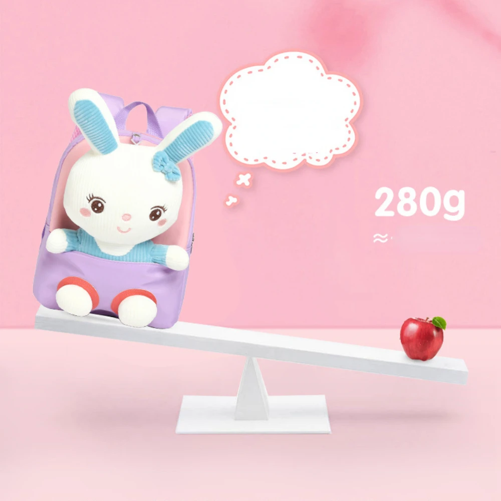 Cartoon Plush Children's Backpack Kindergarten Baby Light Schoolbag Baby Schoolbag Preschool Backpack  Handbags Kids Backpack