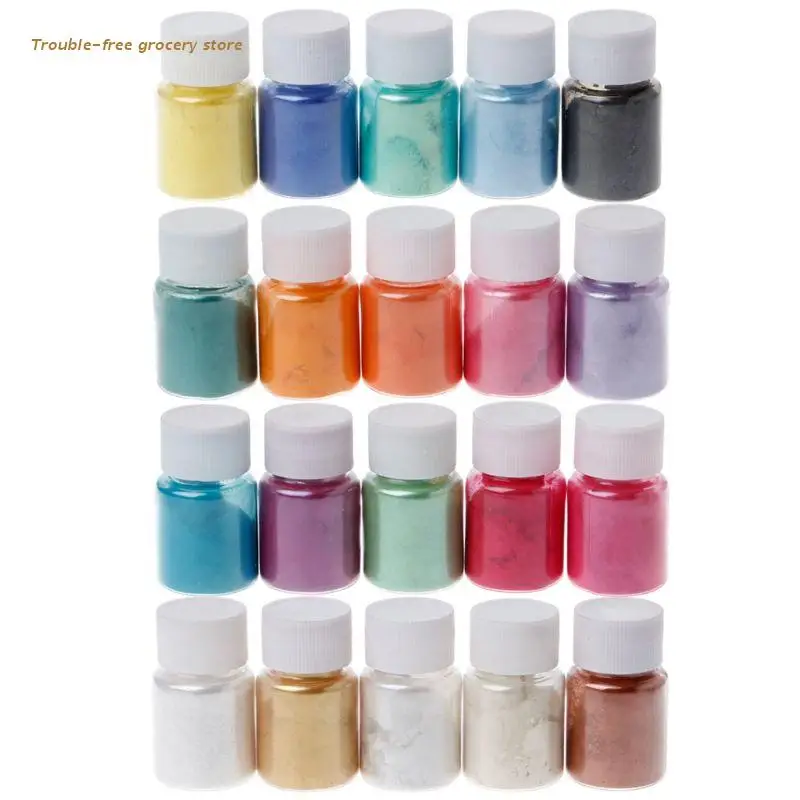 

20 Colors Mica Powder Epoxy Resin Dye Pearl Pigment Natural Mica Mineral Powder