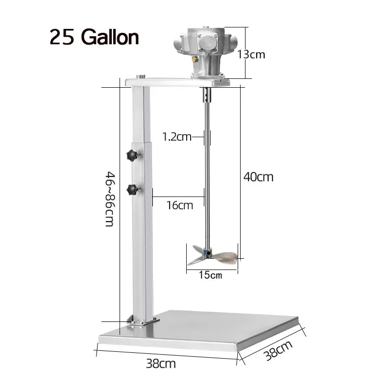 50/60 галлонов пневматический смеситель промышленный подъемник мешалка для краски