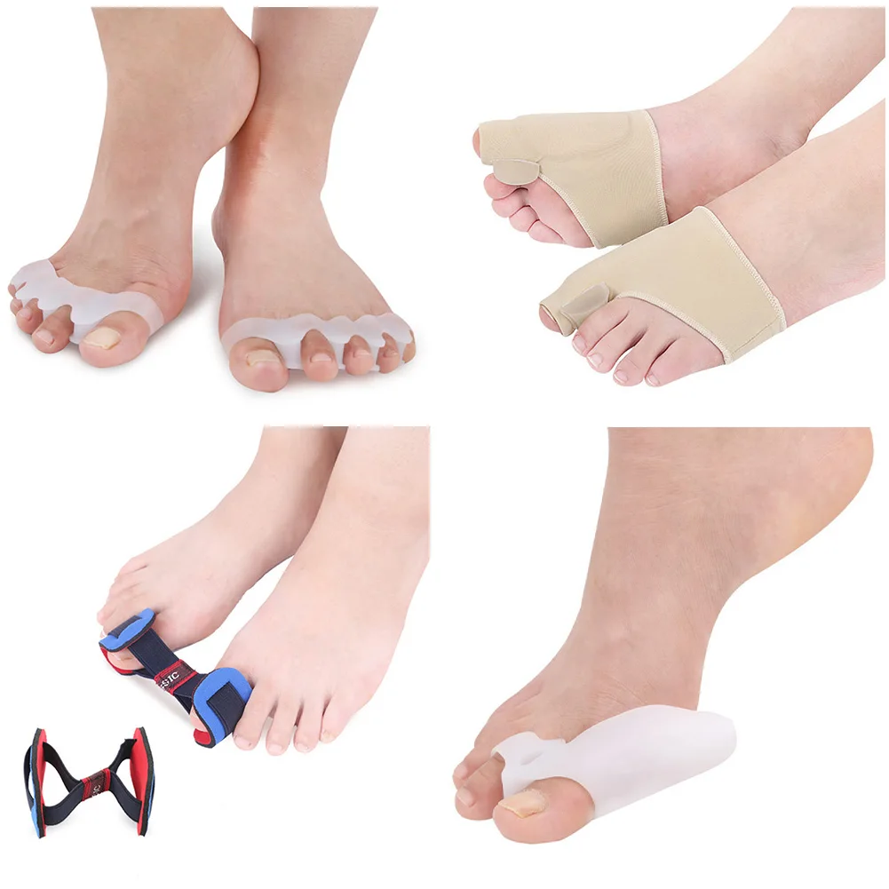 9Pcs/Set Silicone Gel Thumb Corrector Bunion Foot Toe Hallux Valgus Protector Separator Finger Straightener Adjuster Foot Tool