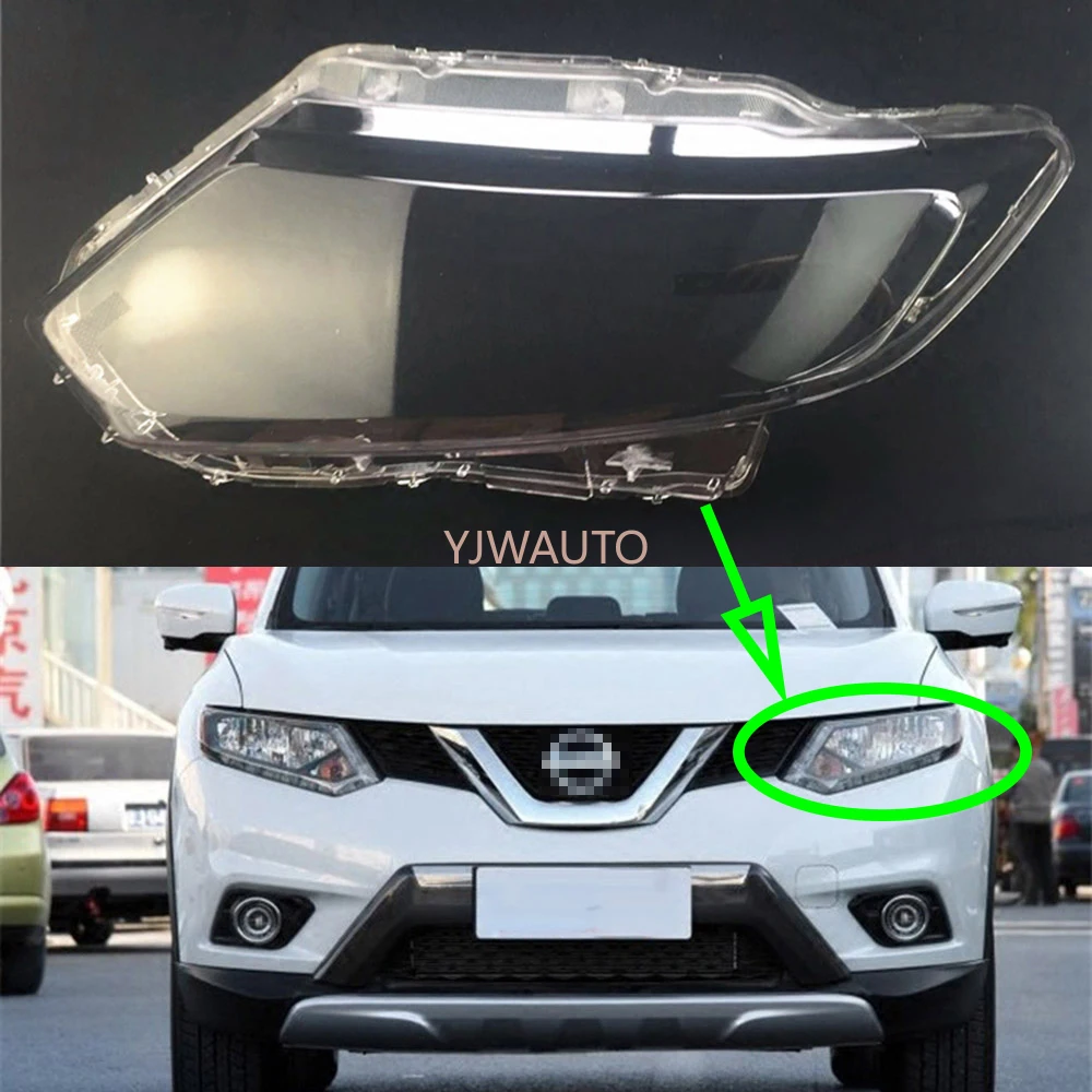 Headlight Lens For Nissan X-Trail 2014~2016 Headlamp Cover Car Light Glass Replacement Front Auto Shell Projector Lens