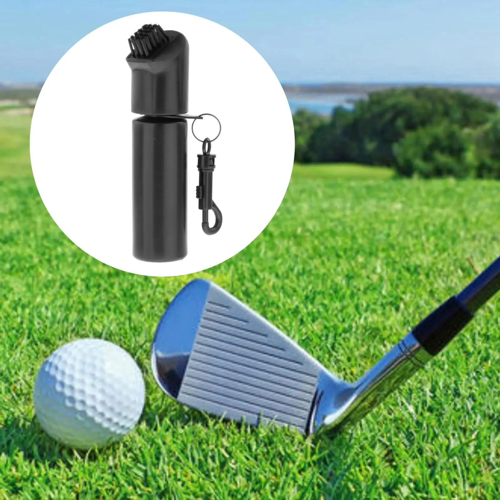 

Portable Golf Club Brush with Clip Professional Groove Cleaner for Men Women