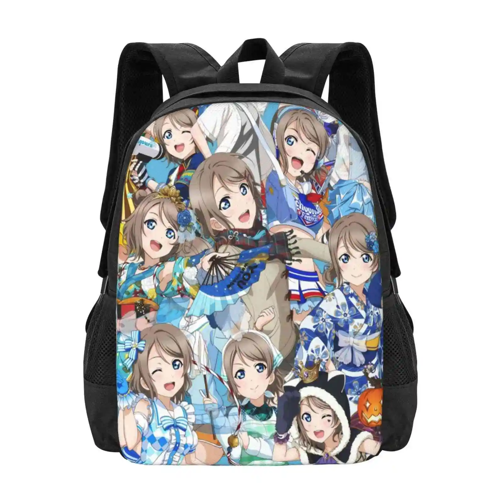 

You Everywhere Large Capacity School Backpack Laptop Bags You Watanabe Watanabe You Aqours Love Live Sunshine Cyaron