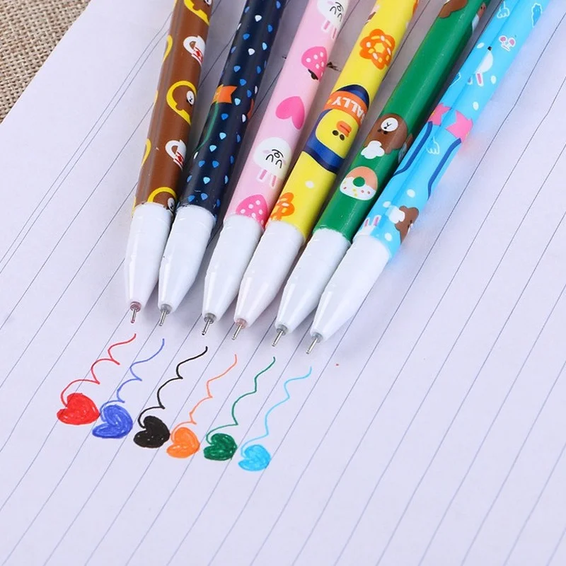 

6Pcs cute cute pens kawaii school supplies gel pen staionary sets korean stationery kawaii pens stationary pen