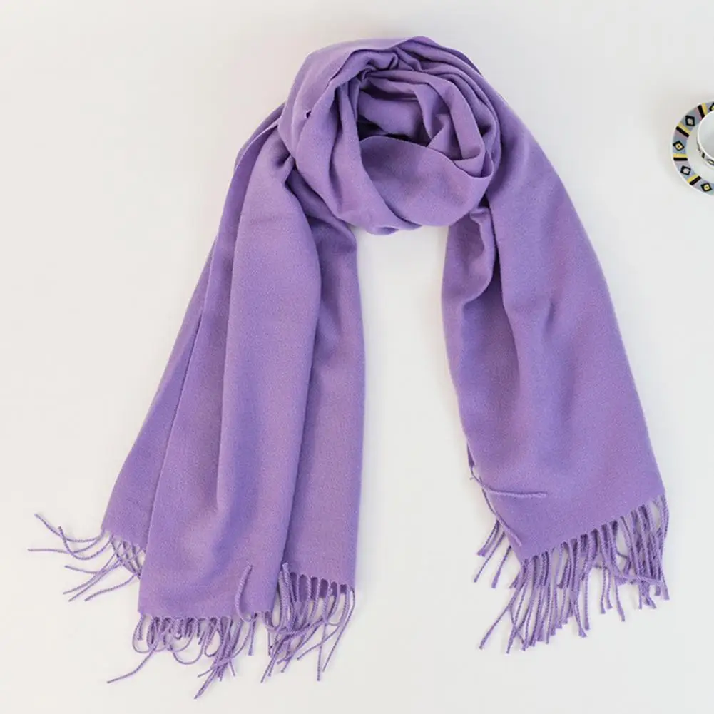 

Красивая шаль, удобный женский шарф, однотонный осенне-зимний теплый товар