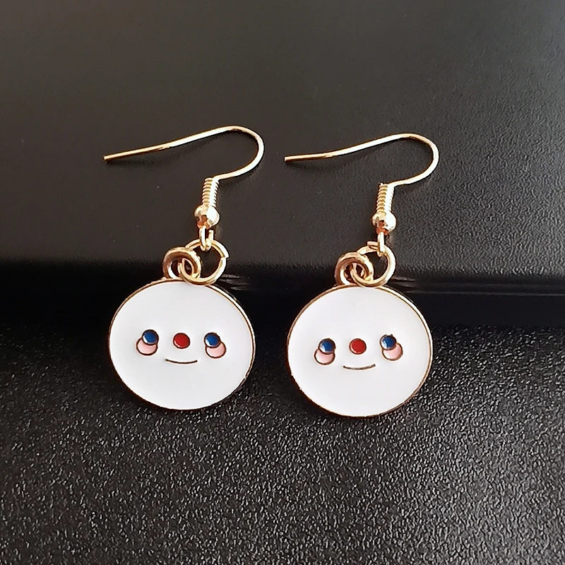 Металлические милые маленькие серьги-подвески в виде призрака для женщин яркие