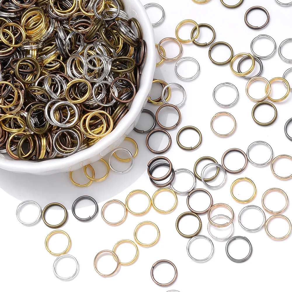 

Незамкнутые соединительные кольца, золотистые раздельные кольца с двумя петлями, соединительные кольца для изготовления ювелирных изделий, аксессуары «сделай сам», 50-200 шт./упаковка, 4-20 мм